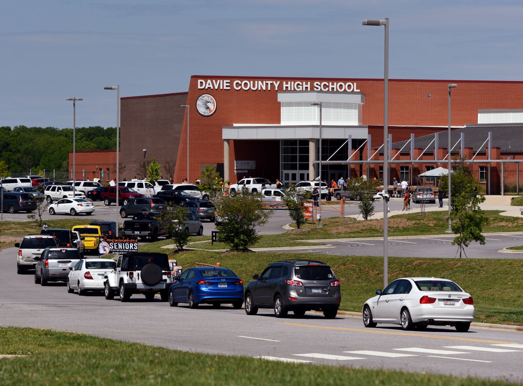 Davie County cap and gown pickup